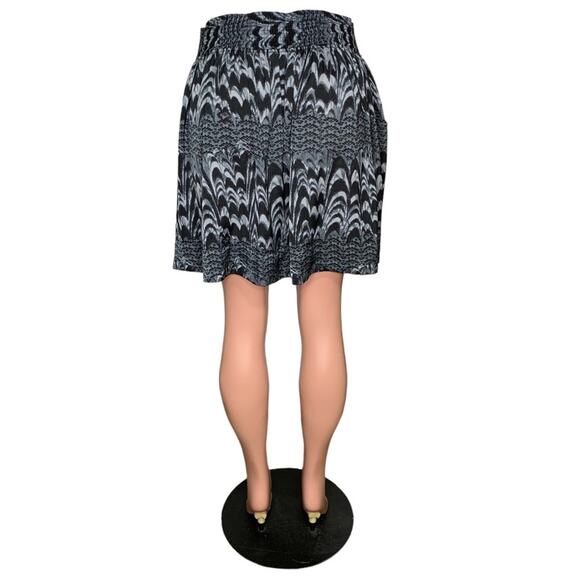 Banana Republic Skirt Elastic Waistband Side Pockets Black/Gray Size L - Picture 3 of 12